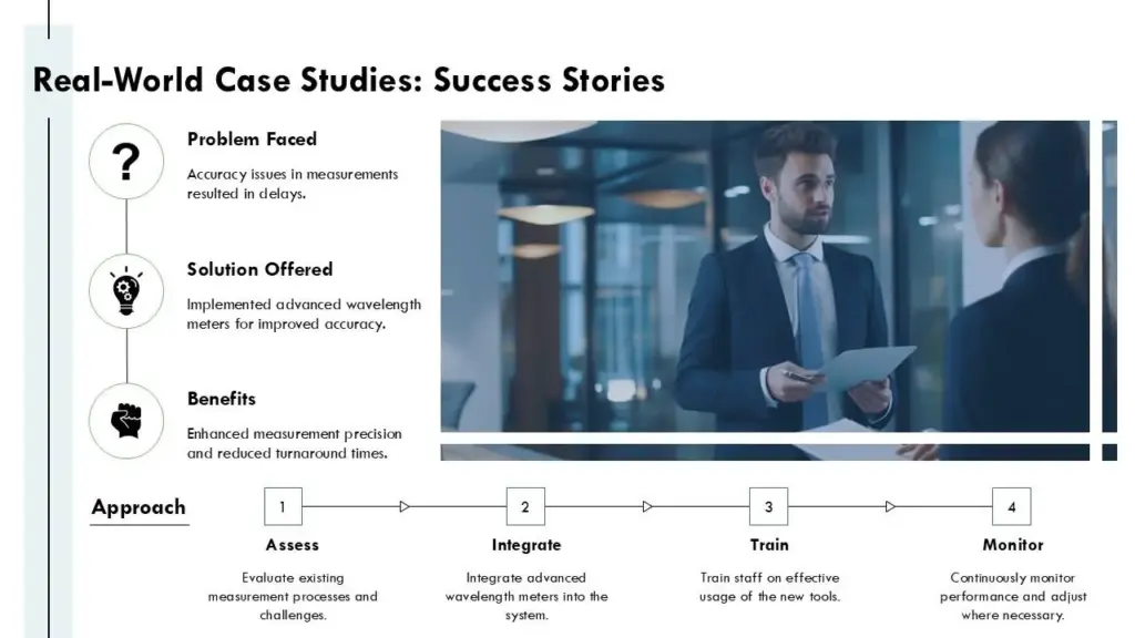 Real World Case Studies Success Stories Wavelength Meter PPT PowerPoint